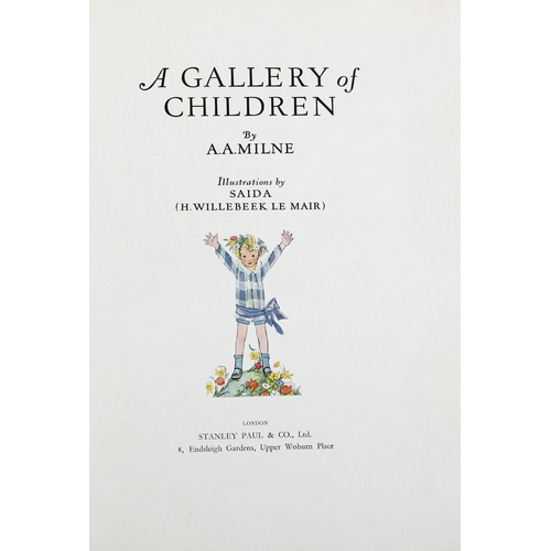 173 - Signed Limited EditionMilne (A.A.) A Gallery of Children, Lg. 4to Lond. (Stanley Paul & Co.... 