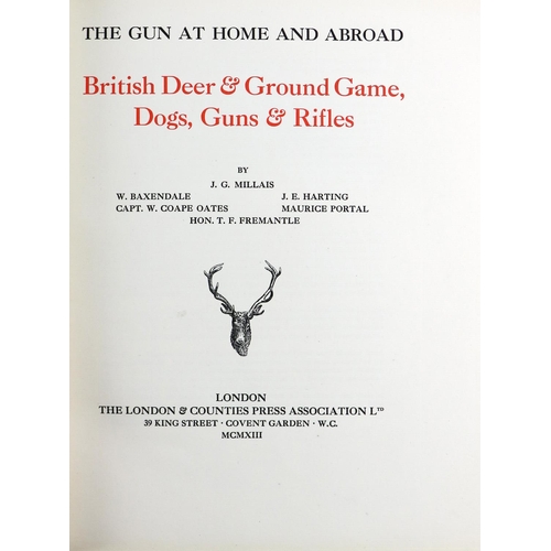 185 - With Attractive Coloured PlatesMillais (J.G.) & others, illus. The Gun at Home and Abroad, Briti... 