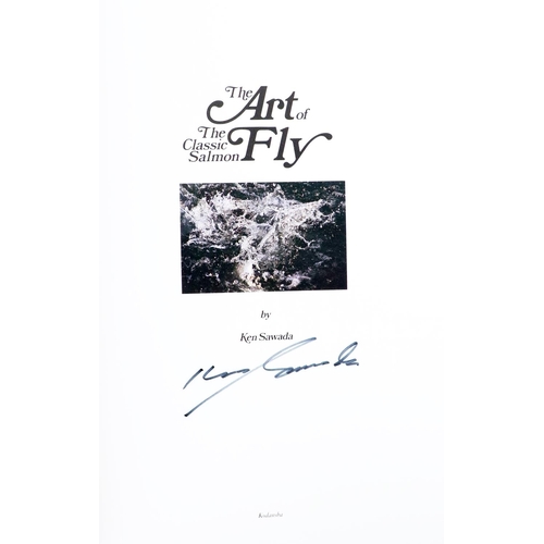 191 - Signed by ArtistFishing: Sawada (Ken) The Art of Fly - The Classic Salmon, lg. folio Tokyo 1989. Fir... 