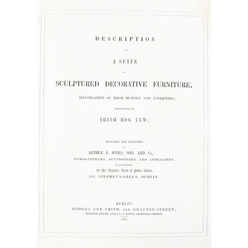 192 - Jones (Arthur J.) & Co. Furniture Makers; Description of A Suite of Sculptured Decorative Furnit... 