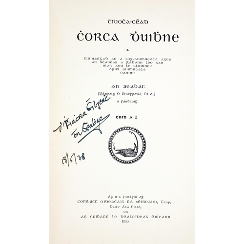 202 - O'Siochfradh (Padraig) Triocha - Cead Chorca Dhuibhn, 4 Parts 8vo Dublin 1938-1939. First ... 