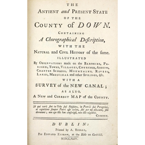 220 - Harris (Walter) & Smith (Charles) The Ancient and Present State of the County of Down, 8vo ... 