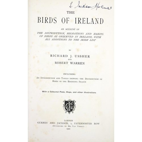 266 - Ussher (R.) & Warren (Rbt.) The Birds of Ireland, 8vo, L. (Gurney & Jackson) 1900 First Edn.... 