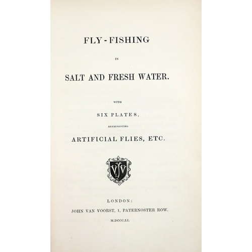 269 - With Hand-Coloured PlatesFishing: [Hutchinson (Mrs.?)] Fly-Fishing in Salt and Fresh Water, 8vo Lond... 