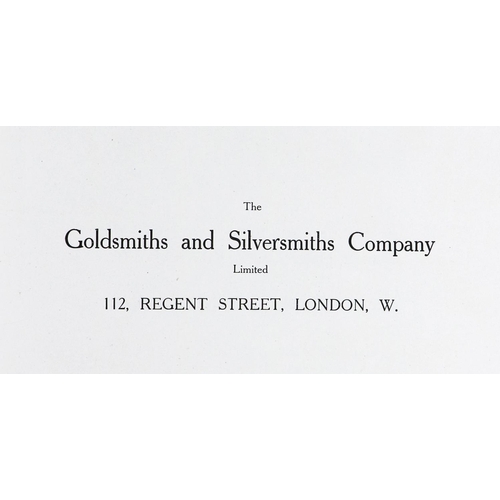 315 - Catalogues: The Goldsmiths and Silversmiths Company, thick lg. 4to London 1910. Profusely ... 