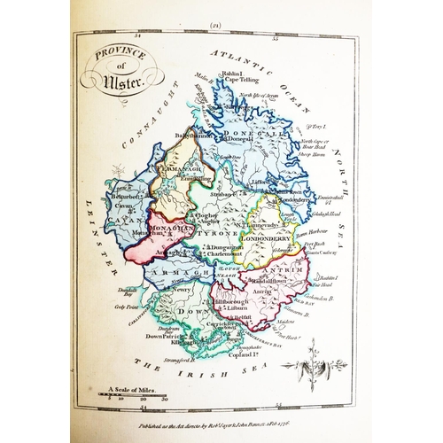 390 - With Hand Coloured MapsIrish Atlas: Scale (Bernard) An Hibernian Atlas or General Description of the... 