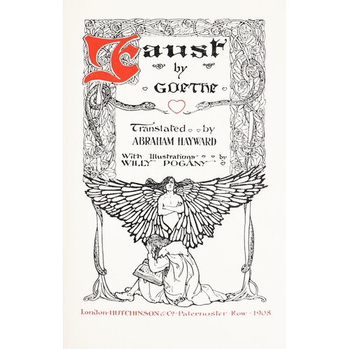 393 - [Pogany (Willie) Illustrator] Goethe - Faust, Translated by Abraham Hayward. Lg. 4to 1908. Large Pap... 