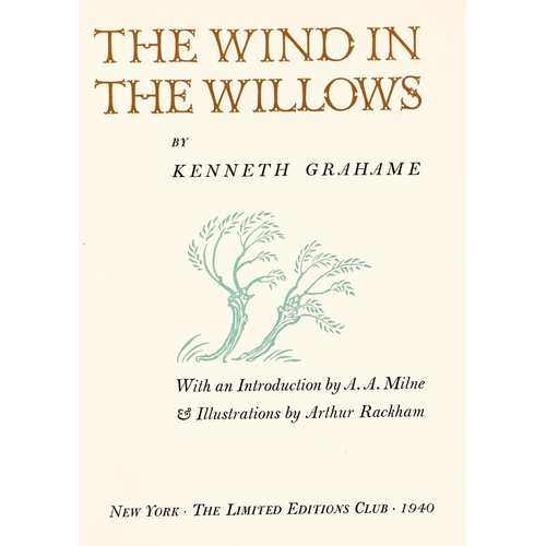 396 - [Rackham (A.) Illustrator] Grahame (Kenneth) The Wind in the Willows, Sm. folio New York (The L... 