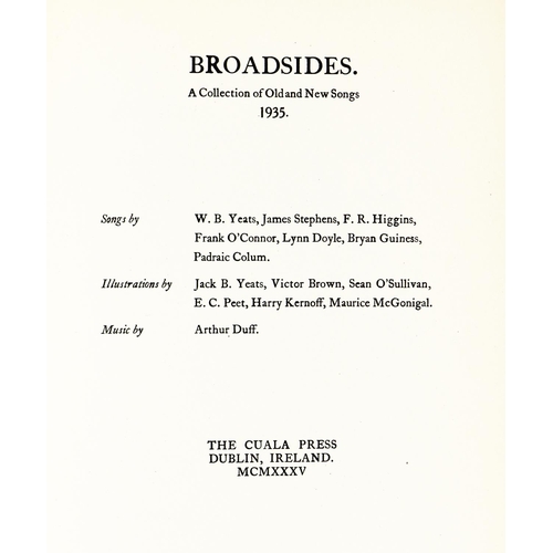 397 - [Cuala Press] Broadsides, 1935-1937, 2 vols. lg. 4to Shannon (I.U.P.) 1971, reprints, coloured illus... 