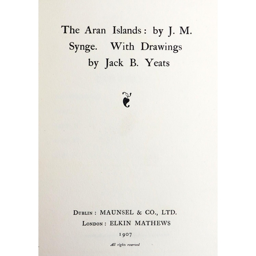 410 - Signed by J.M. Synge & J.B. YeatsSynge (J.M.) & Yeats (Jack B.)illus. The Aran Islands, lg. ... 