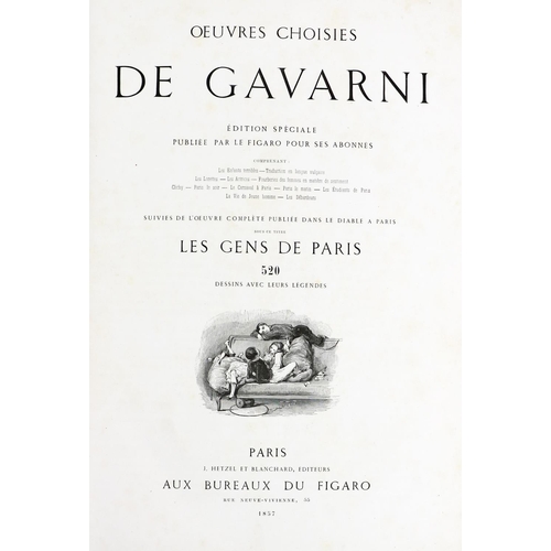 432 - de Gavarni: Oeuvres Choisies de Gavarni, Special Edition, lg. folio Paris (Aux Bureaux du ... 