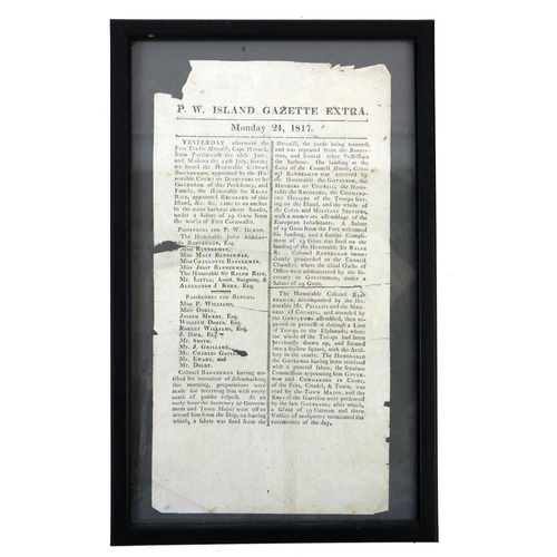 440 - Governors of a Colonial IslandSeven Documents, 1817-1824, associated with the appointment and depart... 