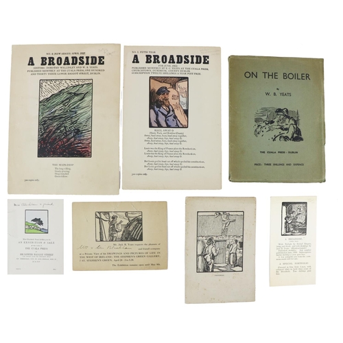 457 - [Cuala Press] A Broadside June 1912 - No. 1, Fifth Year, 2pps, D. (Cuala Press) 1912, illus. by Jack... 