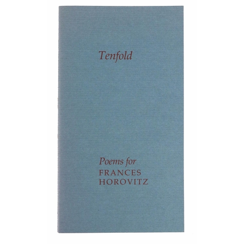 463 - One of 50 Copies OnlyBooth (Martin)pub. Ten Fold, Poems for Frances Horovitz, tall 8vo, Northamptons... 