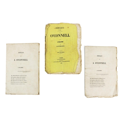 465 - [O'Connell (Daniel)] Zodiaque Satires - A. O'Connell, L'Irlande Par Barthelemy,  8vo Paris 1847. Sol... 