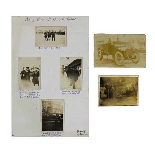 487 - Irish Photographs: A group of Political & Army related Pocket Pictures, including a group Photog... 