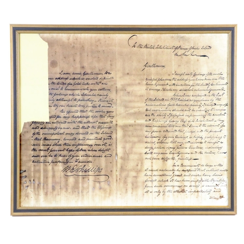 440 - Governors of a Colonial IslandSeven Documents, 1817-1824, associated with the appointment and depart... 