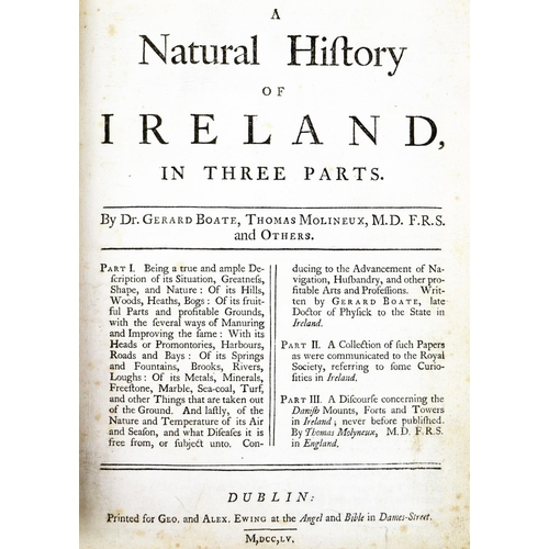 556 - First Natural History of IrelandBoate (Dr. G.) & Molineux (Thomas) A Natural History of Ire... 