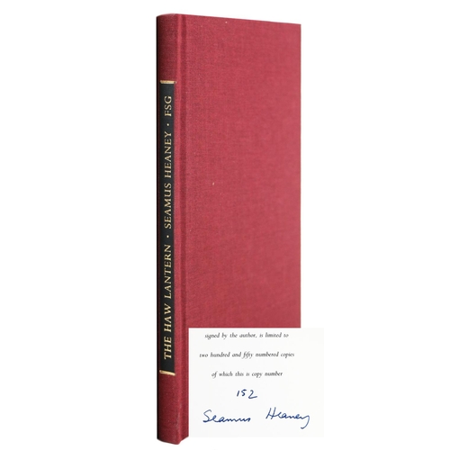 572 - U.S. Limited EditionHeaney (Seamus) The Haw Lantern, 8vo N.Y. (Farrar Straus Giroux) 1987, ... 