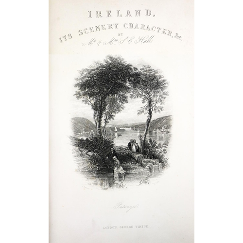 608 - Very Clean Set with Fine Hand Coloured MapsHall (Mr. & Mrs. S.C.) Ireland: its Scenery, Characte... 