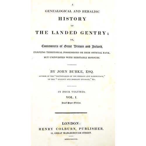 621 - Burke (John) A Genealogical and Heraldic History of The Landed Gentry; or, Commons of Great Bri... 