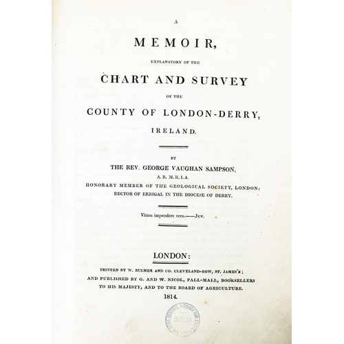 641 - Sampson (Rev. Geo. V.) A Memoir, Explanatory of the Chart and Survey of the County of London-Derry, ... 