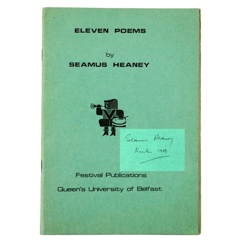 646 - Signed by Seamus HeaneyHeaney (Seamus) Eleven Poems, 8vo Belfast (Festival Publications) 1965,&... 