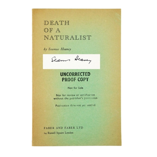 648 - Signed Uncorrected Seamus Heaney ProofHeaney (Seamus) Death of a Naturalist, 8vo, L. (Faber & Fa... 