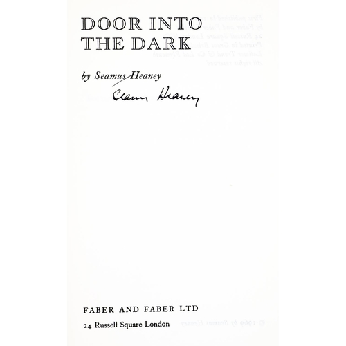 650 - Signed Uncorrected ProofHeaney (Seamus) Door Into the Dark, 8vo, L. (Faber & Faber Ltd.) 1969, U... 