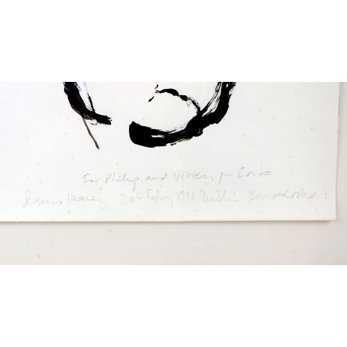 675 - Barrie Cooke, Irish (1931-2014)Study of Seamus Heaney, watercolour and highlight, inscribed 'For Phi... 