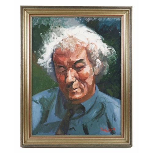 676 - Peter Edwards, British (b. 1955)Seamus Heaney, O.O.C., head and shoulder Study of the Poet Seamus He... 