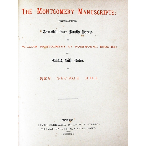 797 - Genealogy: Hall (Rev. George) The Montgomery Manuscripts: (1603-1706) Compiled from Family Pape... 