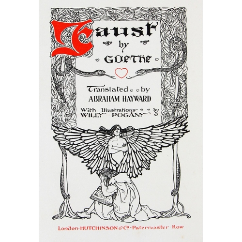 802 - Pogany (Willie) illustrator: Goethe - Faust, translated by A. Hayward. Sm. folio Lond. n.d. dec... 