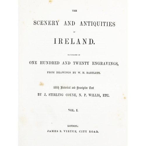 809 - Bartlett (W.H.) The Scenery and Antiquities of Ireland, 2 vols. 4to Lond. n.d. Engd. add. titles, en... 