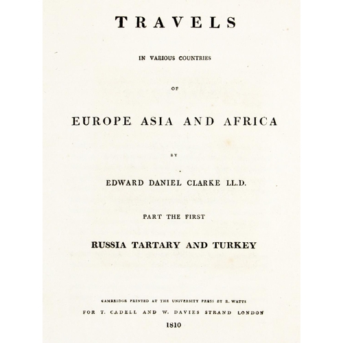 817 - With Folding Maps & PlatesTravel: Clarke (Ed. Daniel) Travels in various Countries of Europe, As... 