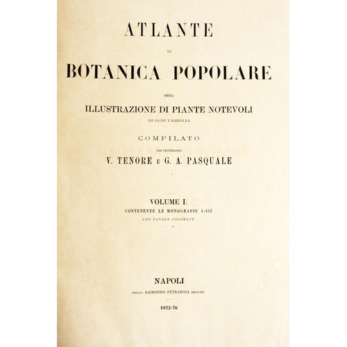 823 - With Fine Hand-Coloured PlatesTenore (V.) & Pasquale (G.A.) Atlante di Botanica Popolare, ossia ... 