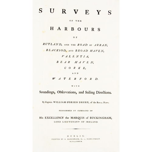 832 - Scarce Work by Co. Cork, Sea Captain. Westport House CopyDrury (Capt. Wm. O'Brien) Surveys of the Ha... 