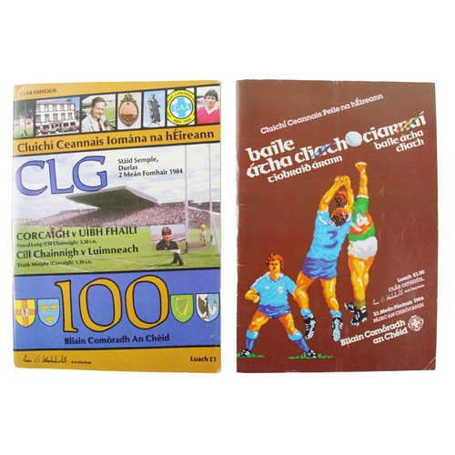 1002 - The Centenary G.A.A. All-Ireland'sG.A.A.: Football & Hurling 1984, Official Match Programmes for... 