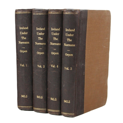 846 - Orpen (Goddard H.) Ireland Under The Normans, 1169-1216, 4 vols. Oxford 1911. First Edn., ... 