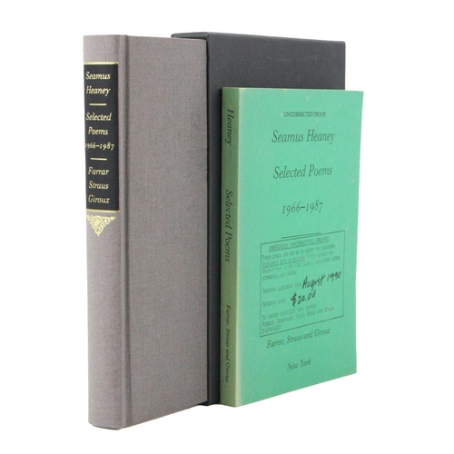 855 - Signed Limited U.S. EditionHeaney (Seamus) Selected Poems 1966-1987, 8vo N.Y. (Farrar, Straus &... 