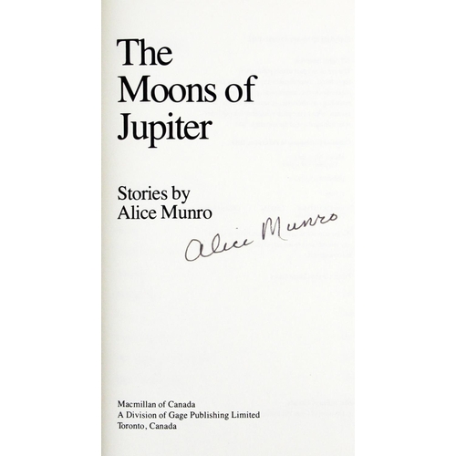 861 - Munro (Alice) The Moons of Jupiter - Stories, Toronto 1982. First Edn., Signed on Title; The Progres... 