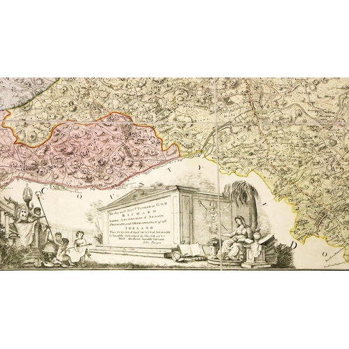 909 - Rare Survey of Armagh MapIrish Map: [County Armagh] Rocque (John) A Topographical Map of the Co... 