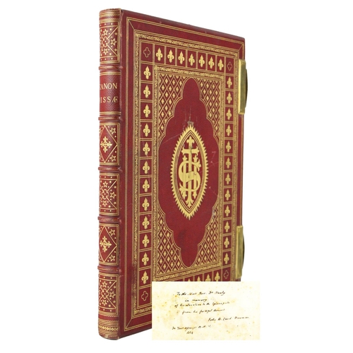 912 - Signed by SaintUnique Association CopyBinding: [Newman (John H. Card.)] Canon Missae ad usum Episcop... 