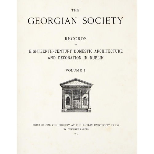 913 - Full Set of the Original Georgian Society Records[Architecture] The Georgian Society Records, Eighte... 