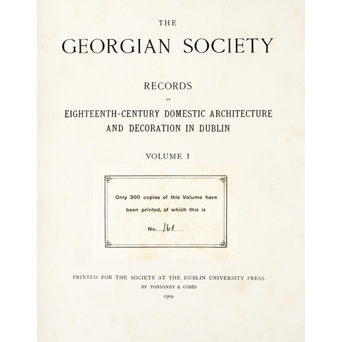 913 - Full Set of the Original Georgian Society Records[Architecture] The Georgian Society Records, Eighte... 