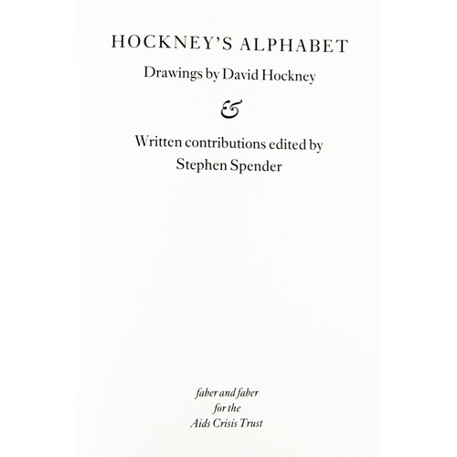 917 - Signed by Artist & EditorHockney (David) artist & Spender (Stephen)ed. Hockney's Alphabet, f... 