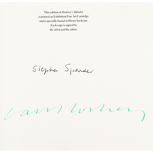 917 - Signed by Artist & EditorHockney (David) artist & Spender (Stephen)ed. Hockney's Alphabet, f... 