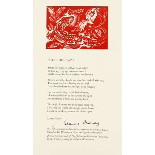 920 - Signed by Heaney & Others[Cheltenham Festival of Literature]  The Four Elements, portf... 