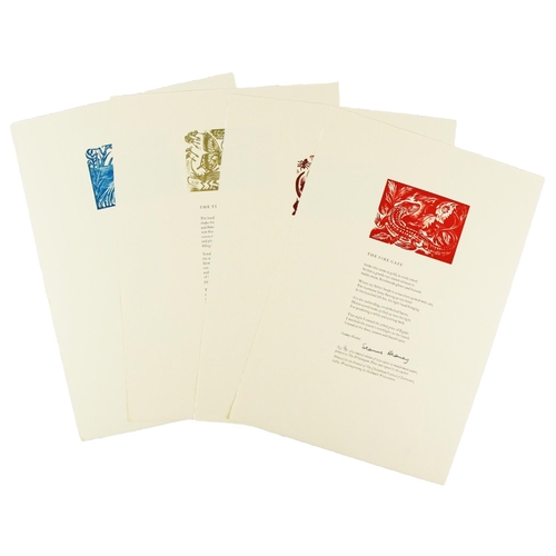 920 - Signed by Heaney & Others[Cheltenham Festival of Literature]  The Four Elements, portf... 