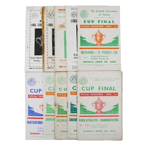 930 - Soccer: F.A.I. Cup Finals 1950 - 1958, Official Match Programmes for the Football Association of Ire... 